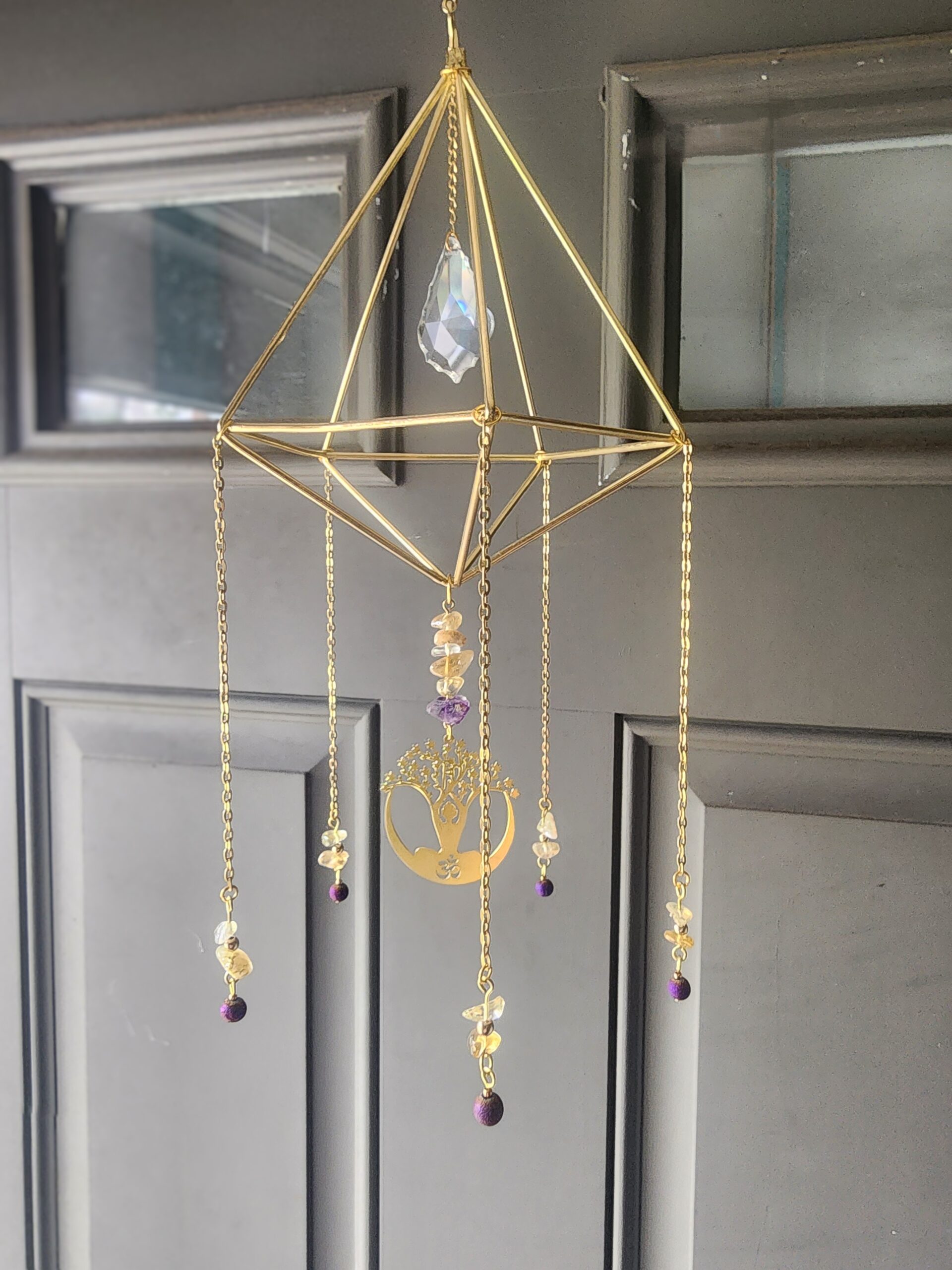 Manifest Happiness Healing Crystal Hanger